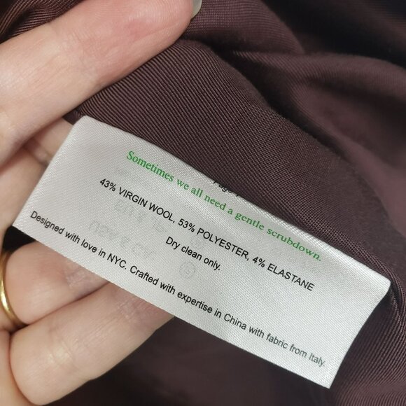 NEW MM Lafleur Gaia Sharkskin Blazer in Rust 14 - Picture 5 of 13